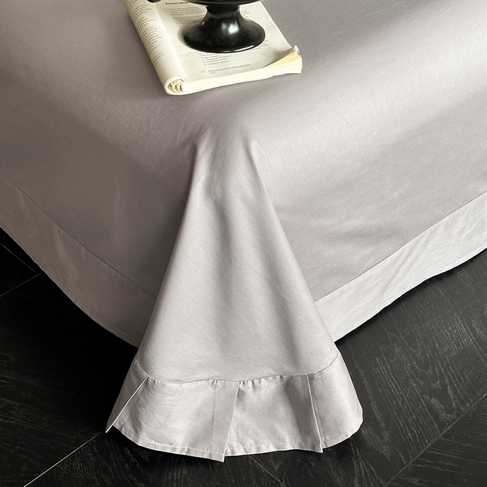 91家纺网 家纺一手货源 找家纺 蓝邻家纺 2025年新款全棉法式复古真丝绉花边四件套系列 忘忧