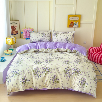 91家纺网 家纺一手货源 找家纺 （总）绒裕家纺 2025新款全棉直播热款130克加厚磨毛四件套系列学生宿舍三件套