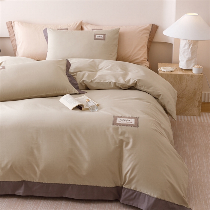 91家纺网 家纺一手货源 找家纺 艾莱家纺 2025新款A类精梳贴布纯棉刺绣花四件套-星澜 星澜-春绿