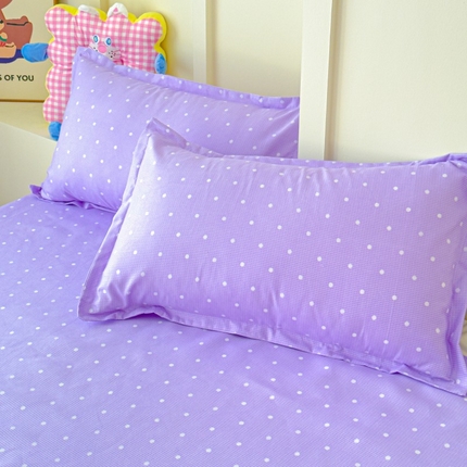 绒裕家纺 2025新款植物羊绒直播热款130克加厚磨毛单品枕套系列 星空紫