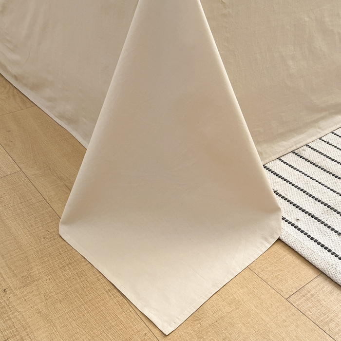 91家纺网 家纺一手货源 找家纺 蓝米卡夫 2025新品-无印风全棉色织水洗棉四件套 七彩-彩咖