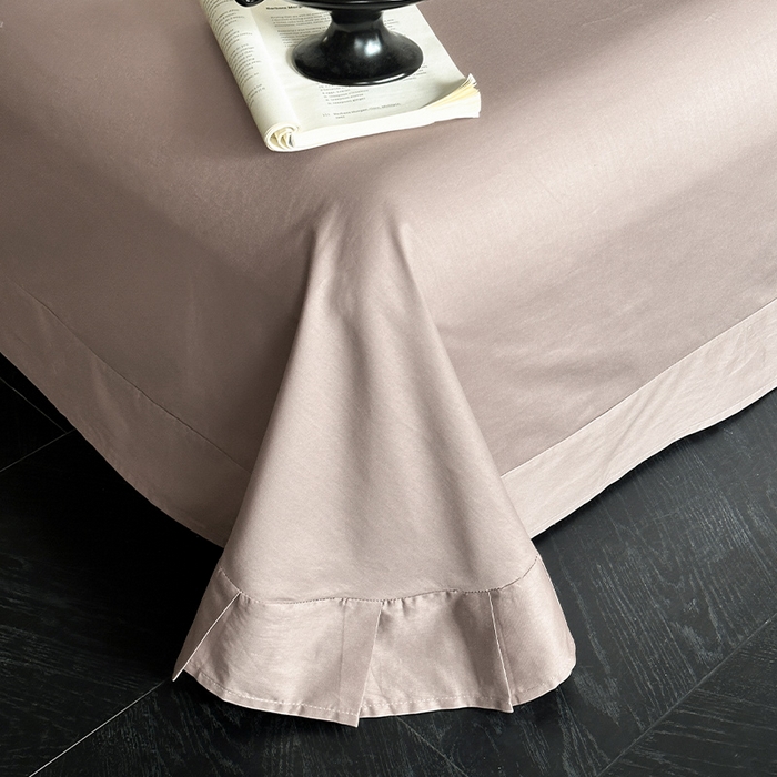 91家纺网 家纺一手货源 找家纺 （总）蓝邻家纺 2025年新款全棉法式复古真丝绉花边四件套系列