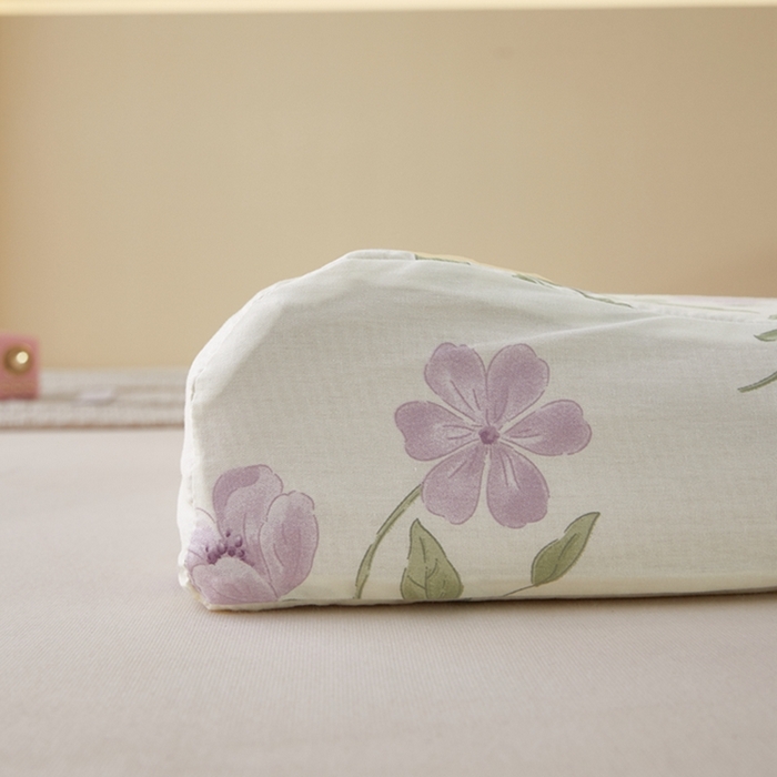 91家纺网 家纺一手货源 找家纺 翎盈家纺 2025新款纯棉小清新乳胶枕专用枕套 蜜语花开