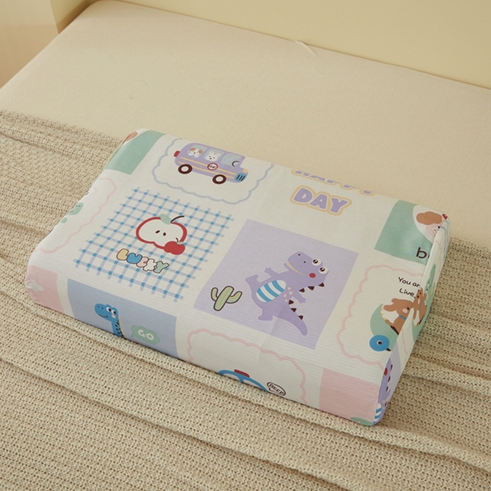 91家纺网 家纺一手货源 找家纺 翎盈家纺 2025新款纯棉小清新乳胶枕专用枕套 快乐旅行