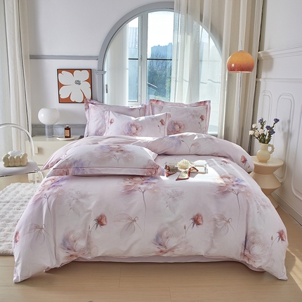 91家纺网 家纺一手货源 找家纺 （总）启航家居 2025春夏全棉铂金棉数码印花四件套