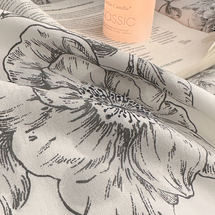 91家纺网 家纺一手货源 找家纺 蓝邻家纺 2025年新款全棉法式复古真丝绉花边四件套系列 加州风情