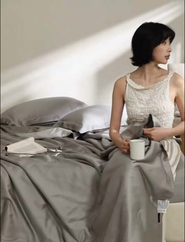 91家纺网 家纺一手货源 找家纺 法芙娜家纺 2025新款兰精天丝60天丝床笠 美丽咖