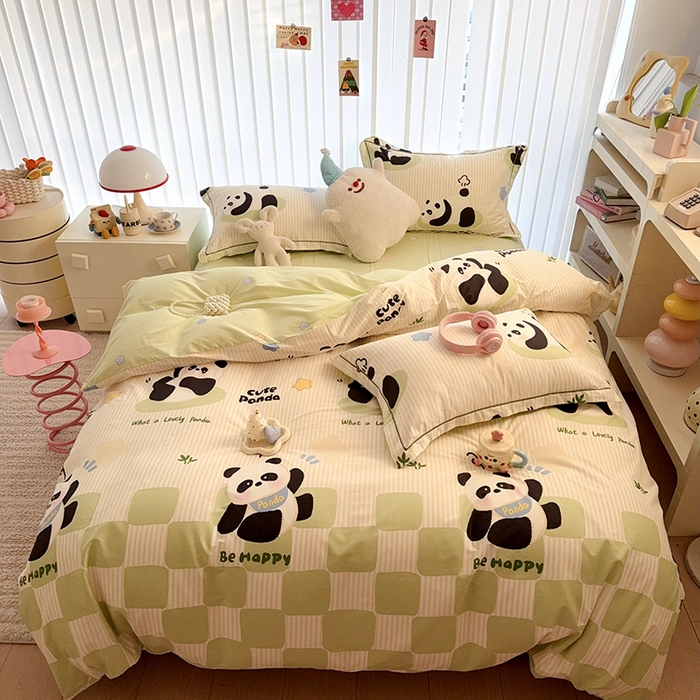 91家纺网 家纺一手货源 找家纺 于果 2025款全棉13370四件套（2） 小熊猫