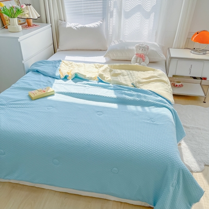 91家纺网 家纺一手货源 找家纺 （总）悦织湾家纺 2025新款华夫格提花夏凉被夏被轻奢时尚空调被