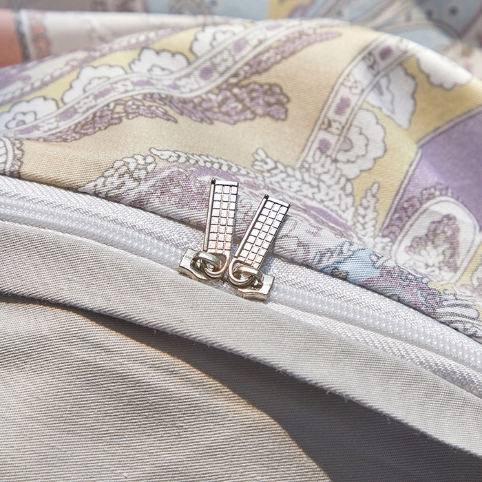 91家纺网 家纺一手货源 找家纺 启航家居 2025春夏全棉铂金棉数码印花四件套 泊淮紫