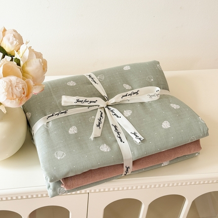 91家纺网 家纺一手货源 找家纺 （总）喜四方 2025新款全棉A类母婴级抗菌全棉双层纱四件套