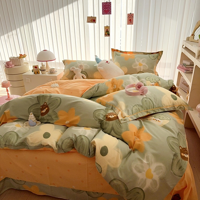 91家纺网 家纺一手货源 找家纺 于果 2025款全棉13370四件套（2） 花梦乐园