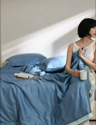 91家纺网 家纺一手货源 找家纺 法芙娜家纺 2025新款兰精天丝60天丝床笠 合金兰