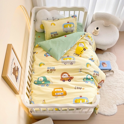 91家纺网 家纺一手货源 找家纺 （总）芭伯妮2025AB版全棉幼儿园三件套儿童被子套件六件套