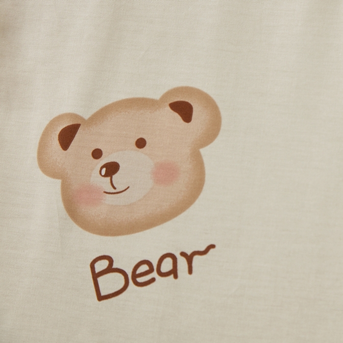 91家纺网 家纺一手货源 找家纺 翎盈家纺 2025新款纯棉小清新乳胶枕专用枕套 熊宝乐园