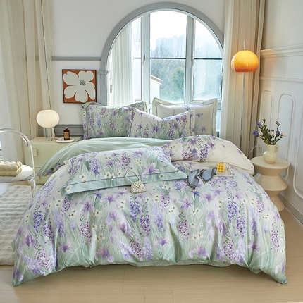 91家纺网 家纺一手货源 找家纺 （总）启航家居 2025春夏全棉铂金棉数码印花四件套