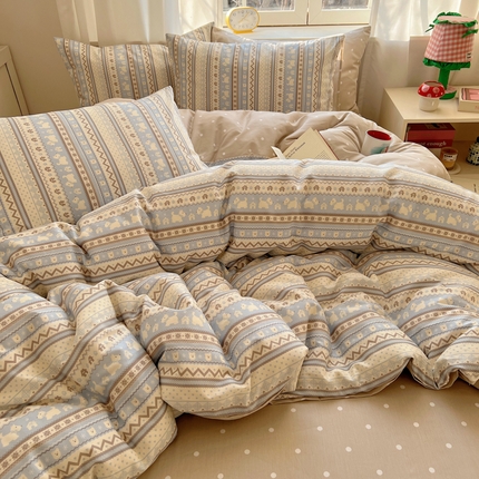 91家纺网 家纺一手货源 找家纺 （总）桃喜 2025新款春夏全棉卡通系列13372四件套