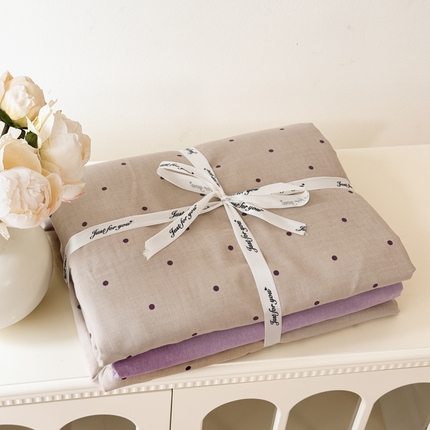 91家纺网 家纺一手货源 找家纺 （总）喜四方 2025新款全棉A类母婴级抗菌全棉双层纱四件套