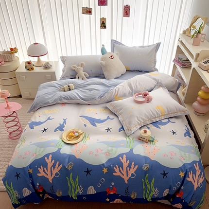 于果 2025款全棉13370四件套（2） 泡泡鲨