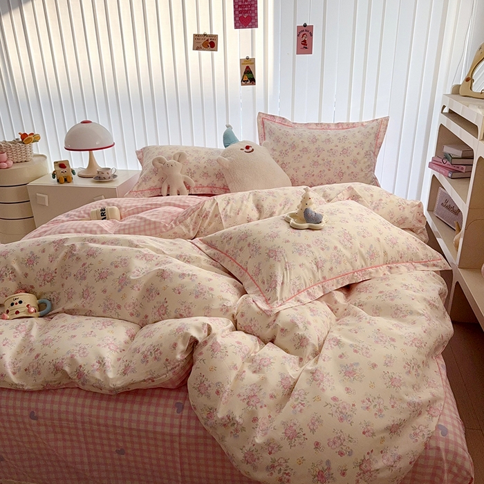 91家纺网 家纺一手货源 找家纺 于果 2025款全棉13370四件套（2） 洛琳粉