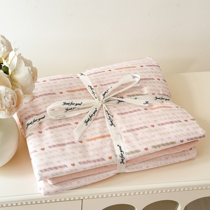 91家纺网 家纺一手货源 找家纺 （总）喜四方 2025新款全棉A类母婴级抗菌全棉双层纱四件套