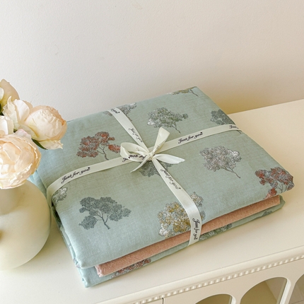 91家纺网 家纺一手货源 找家纺 （总）喜四方 2025新款全棉A类母婴级抗菌全棉双层纱四件套