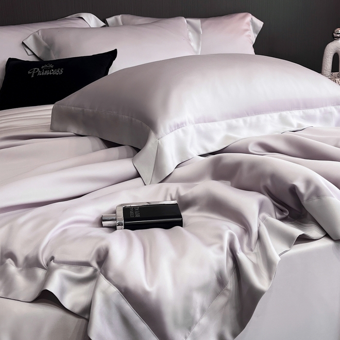 91家纺网 家纺一手货源 找家纺 （总）云栖家居 2025莱赛尔60兰精天丝双拼纯色四件套