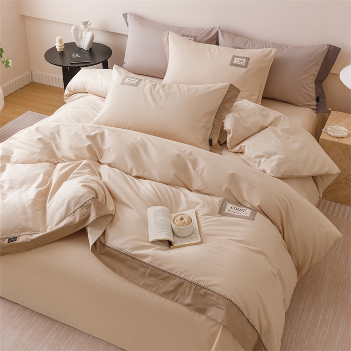 91家纺网 家纺一手货源 找家纺 艾莱家纺 2025新款A类精梳贴布纯棉刺绣花四件套-星澜 星澜-小米