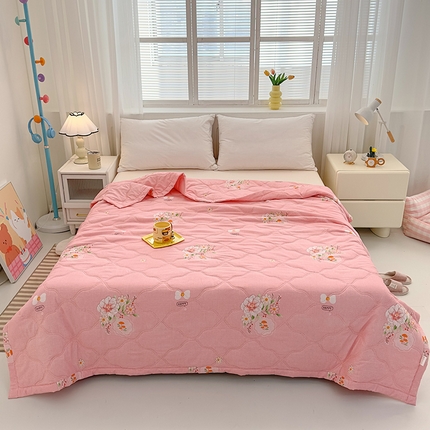 悦织湾2025新款芦荟棉亲肤绒夏被钻石绒超声波夏凉被批发福利赠品礼品被 灵花逸韵