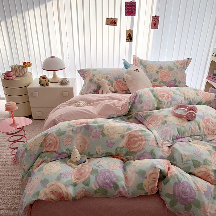 91家纺网 家纺一手货源 找家纺 于果 2025款全棉13370四件套（2） 花幽兰