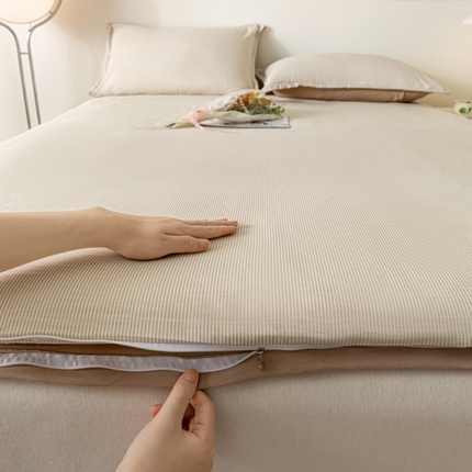 91家纺网 家纺一手货源 找家纺 （总）悦织湾家纺 2025新款床垫套亲肤棉四季通用拉链式全包适合7CM及以内床垫