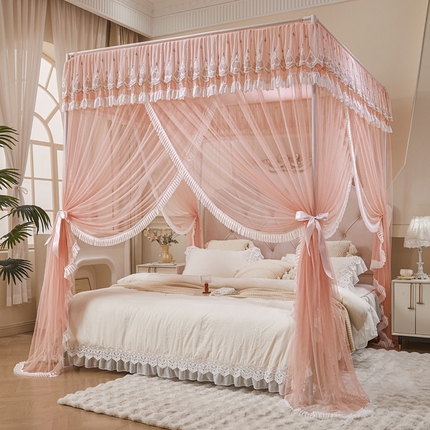 91家纺网 家纺一手货源 找家纺 （总）伊而梦蚊帐 2025新款 豪华宫廷三开门落地蚊帐-宁境系列