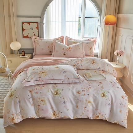 91家纺网 家纺一手货源 找家纺 （总）启航家居 2025春夏全棉铂金棉数码印花四件套