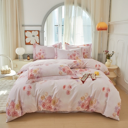 91家纺网 家纺一手货源 找家纺 （总）启航家居 2025春夏全棉铂金棉数码印花四件套