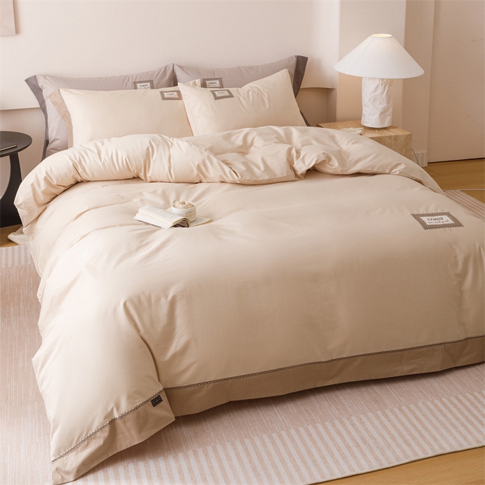 91家纺网 家纺一手货源 找家纺 艾莱家纺 2025新款A类精梳贴布纯棉刺绣花四件套-星澜 星澜-小米