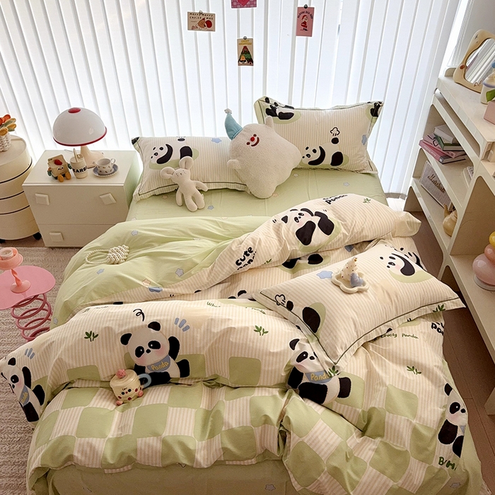 91家纺网 家纺一手货源 找家纺 于果 2025款全棉13370四件套（2） 小熊猫