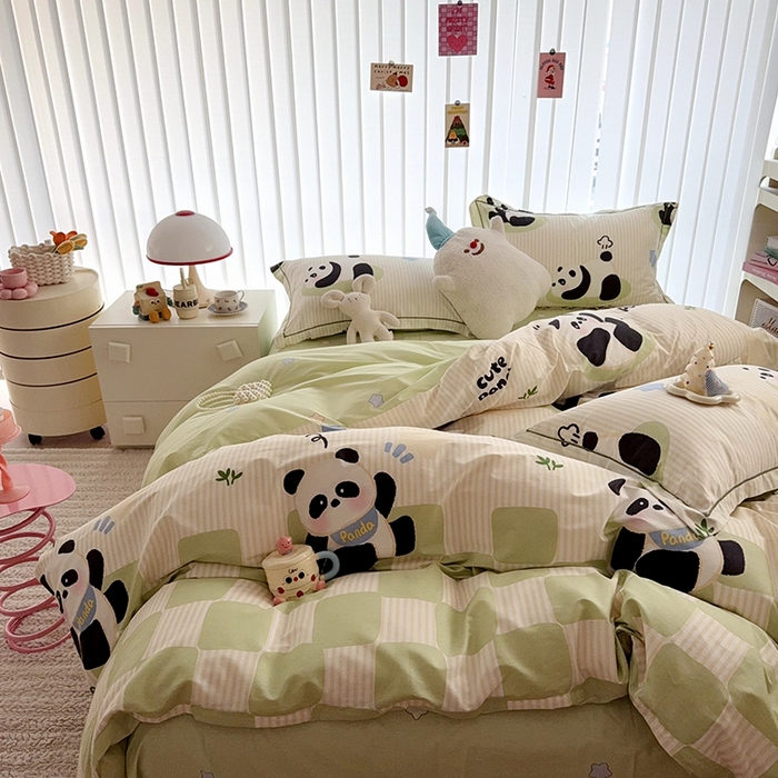 91家纺网 家纺一手货源 找家纺 于果 2025款全棉13370四件套（2） 小熊猫