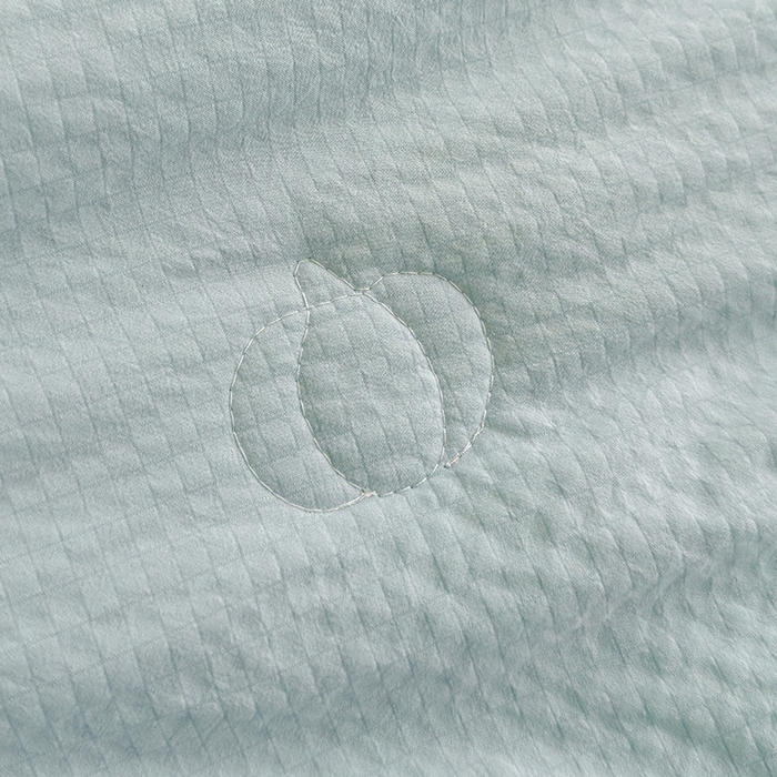 91家纺网 家纺一手货源 找家纺 睡棉坊 2025新款A类泡泡棉夏被韩版原创设计刺绣款空调被夏凉被 浅蓝色