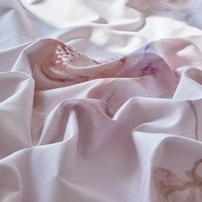 91家纺网 家纺一手货源 找家纺 启航家居 2025春夏全棉铂金棉数码印花四件套 诗柔粉