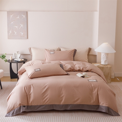 艾莱家纺 2025新款A类精梳贴布纯棉刺绣花四件套-星澜 星澜-美拉德