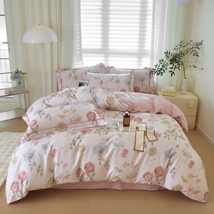 91家纺网 家纺一手货源 找家纺 （总）启航家居 2025春夏全棉铂金棉数码印花四件套