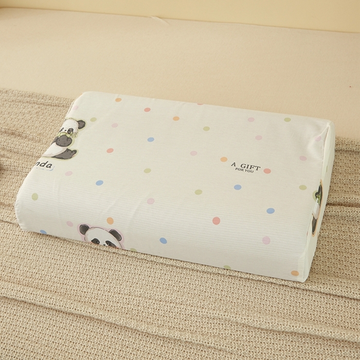 91家纺网 家纺一手货源 找家纺 翎盈家纺 2025新款纯棉小清新乳胶枕专用枕套 布偶熊猫