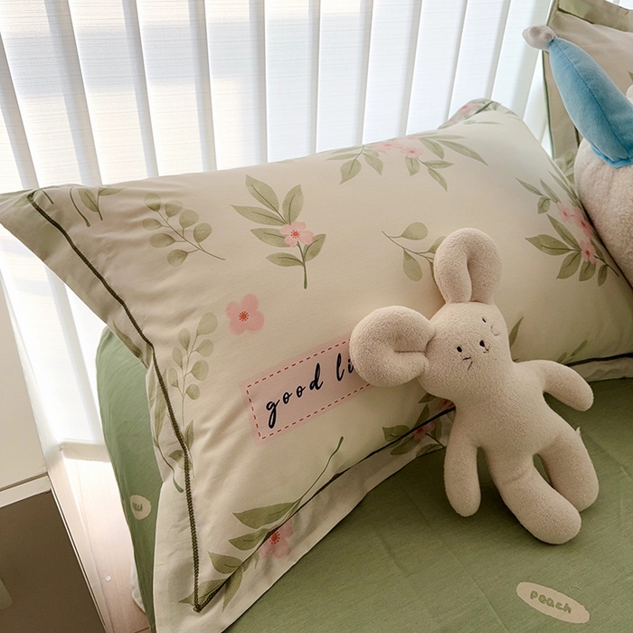 91家纺网 家纺一手货源 找家纺 于果 2025款全棉13370四件套（2） 扶绿花园