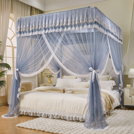 91家纺网 家纺一手货源 找家纺 （总）伊而梦蚊帐 2025新款 豪华宫廷三开门落地蚊帐-宁境系列