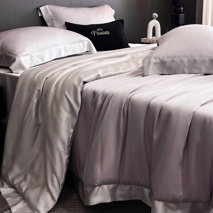 91家纺网 家纺一手货源 找家纺 （总）云栖家居 2025莱赛尔60兰精天丝双拼纯色四件套