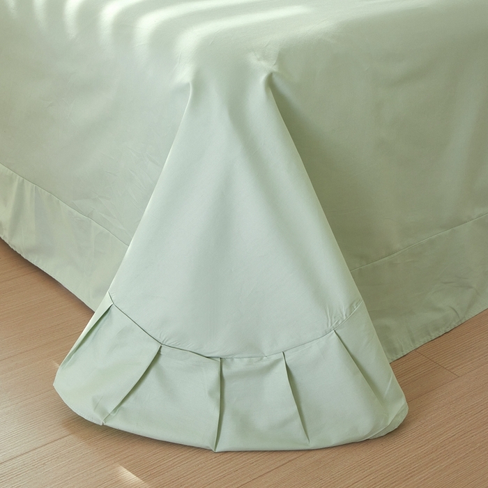 91家纺网 家纺一手货源 找家纺 启航家居 2025春夏全棉铂金棉数码印花四件套 凝远绿