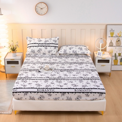 帛洵 2025新款舒适亲肤加厚130克植物羊绒印花床笠 薇芙曼