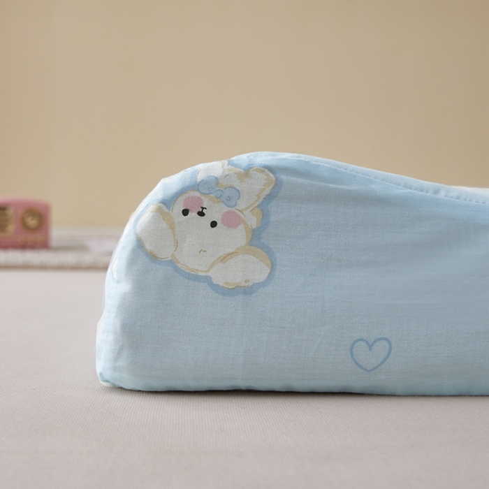 91家纺网 家纺一手货源 找家纺 翎盈家纺 2025新款纯棉小清新乳胶枕专用枕套 哈基米