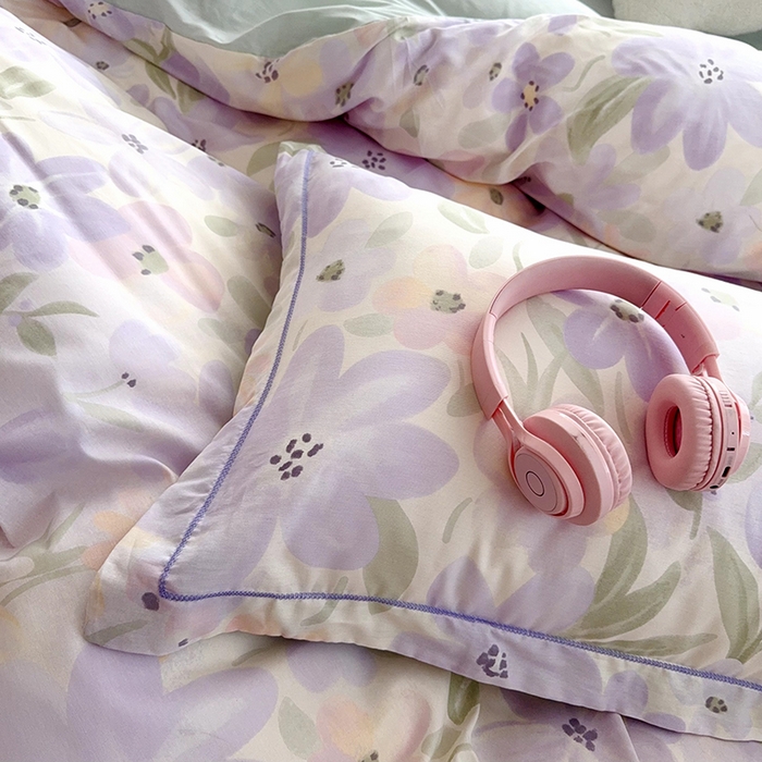 91家纺网 家纺一手货源 找家纺 于果 2025款全棉13370四件套（2） 微雨山茶