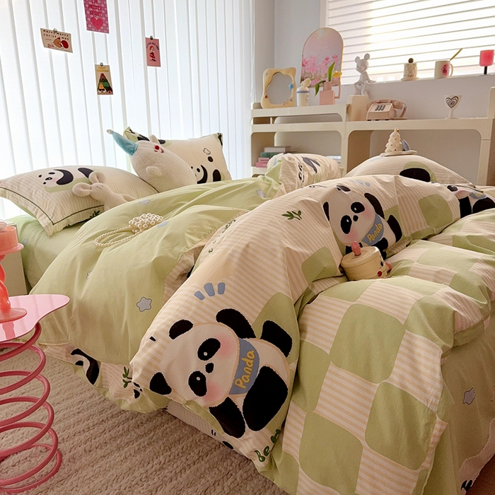 91家纺网 家纺一手货源 找家纺 于果 2025款全棉13370四件套（2） 小熊猫